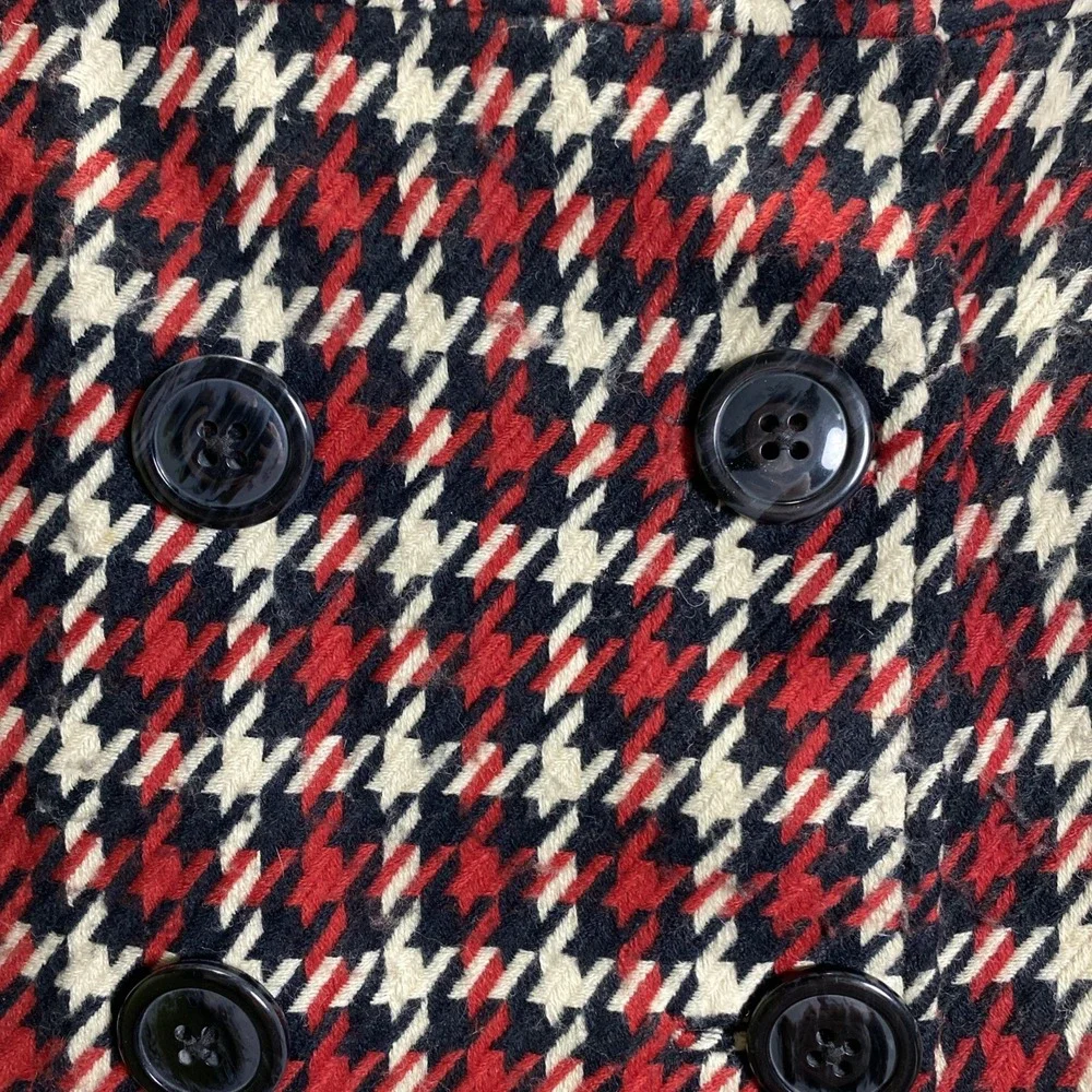 Lined‎ Plaid Mini Express Womens Skirt Wool Blend 8 Red Black